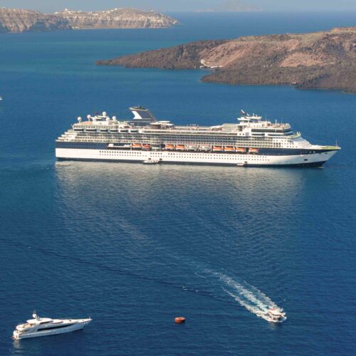 Santorini volcano cruise and hot springs experience during Greece island holiday package