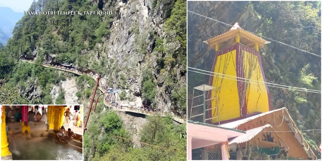 Devotees taking a holy bath in the thermal springs of Tapt Kund before performing pooja at the Yamunotri Temple.