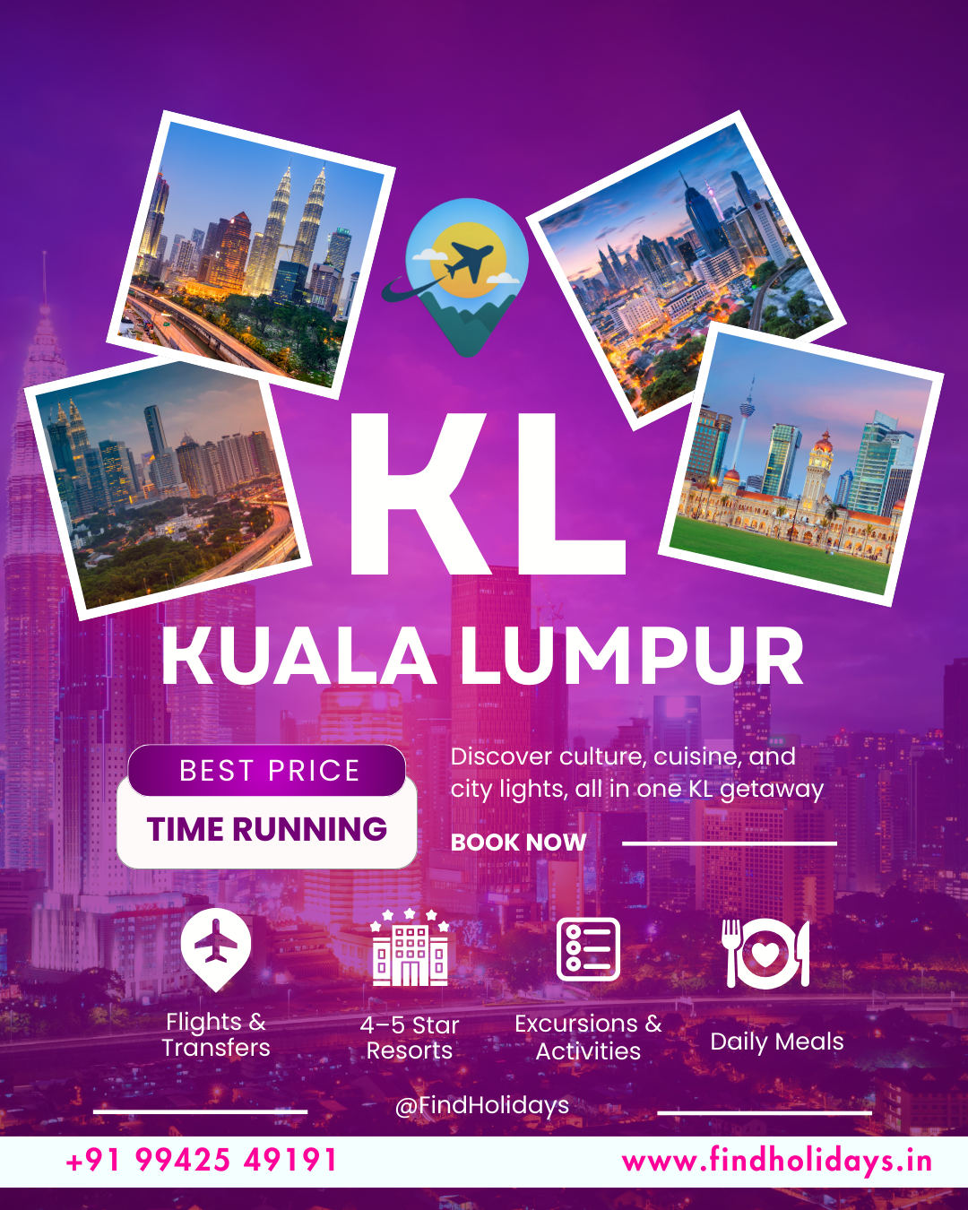 Book the best Kuala Lumpur Malaysia tour packages from Chennai with flights, hotels, sightseeing, visa & 24/7 support. Perfect for honeymoon & family trips.
