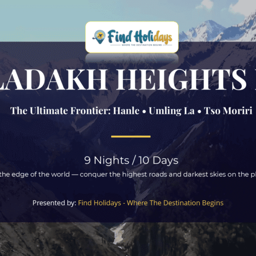 Ladakh tour package from Chennai covering Leh Nubra Pangong Hanle Umling La and Tso Moriri