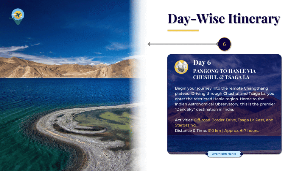 Pangong Lake to Hanle via Chushul and Tsaga La Ladakh route