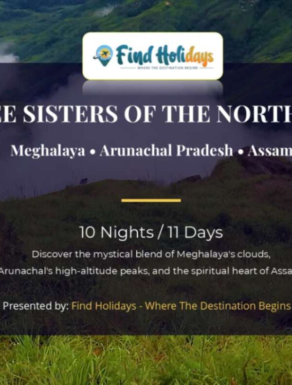North East India tour package from Chennai covering Shillong Tawang Dawki Cherrapunjee and Guwahati