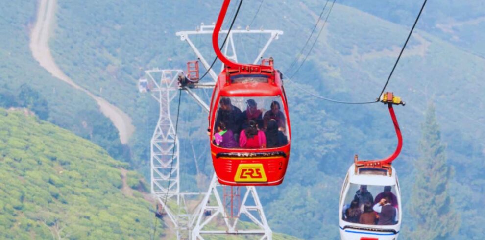 Darjeeling ropeway cable car ride with tea garden views