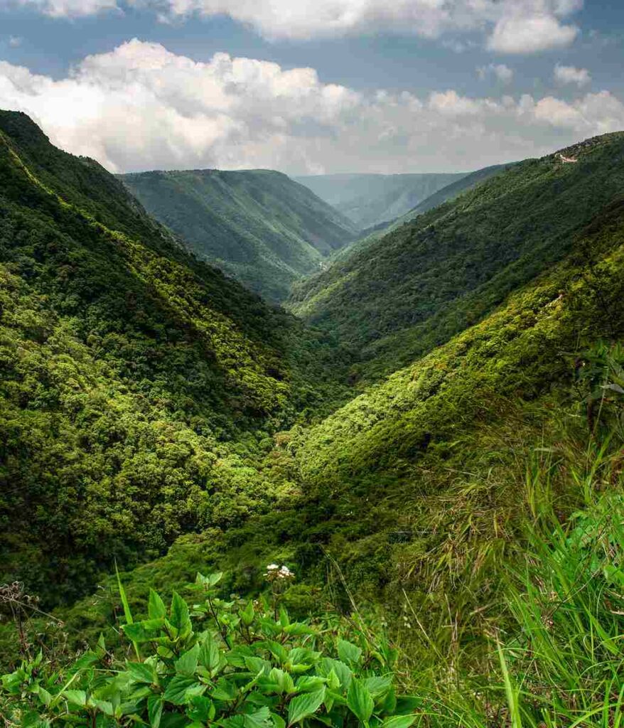 Beautiful hill view of Shillong in Meghalaya during North East India tour package