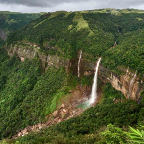 Umium Lake near Shillong in Meghalaya with scenic mountain and lake views