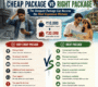 Cheap travel package vs right travel package comparison showing hidden costs and better holiday value