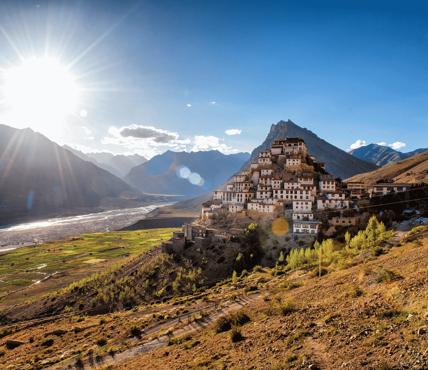 Luxury glass villa in Spiti Valley with panoramic mountain views