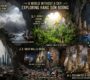 A visual collage of Hang Sơn Đoòng cave features, including its unbelievable scale compared to skyscrapers, subterranean weather system, the Garden of Edam jungle, underground river boating, giant stalagmites, ancient fossils, and explorers scaling the Great Wall of Vietnam.