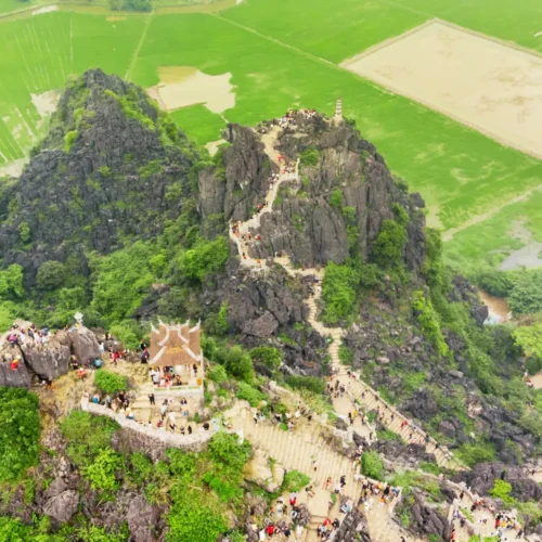 Spectacular panoramic valley views from Hang Mua viewpoint in Ninh Binh.