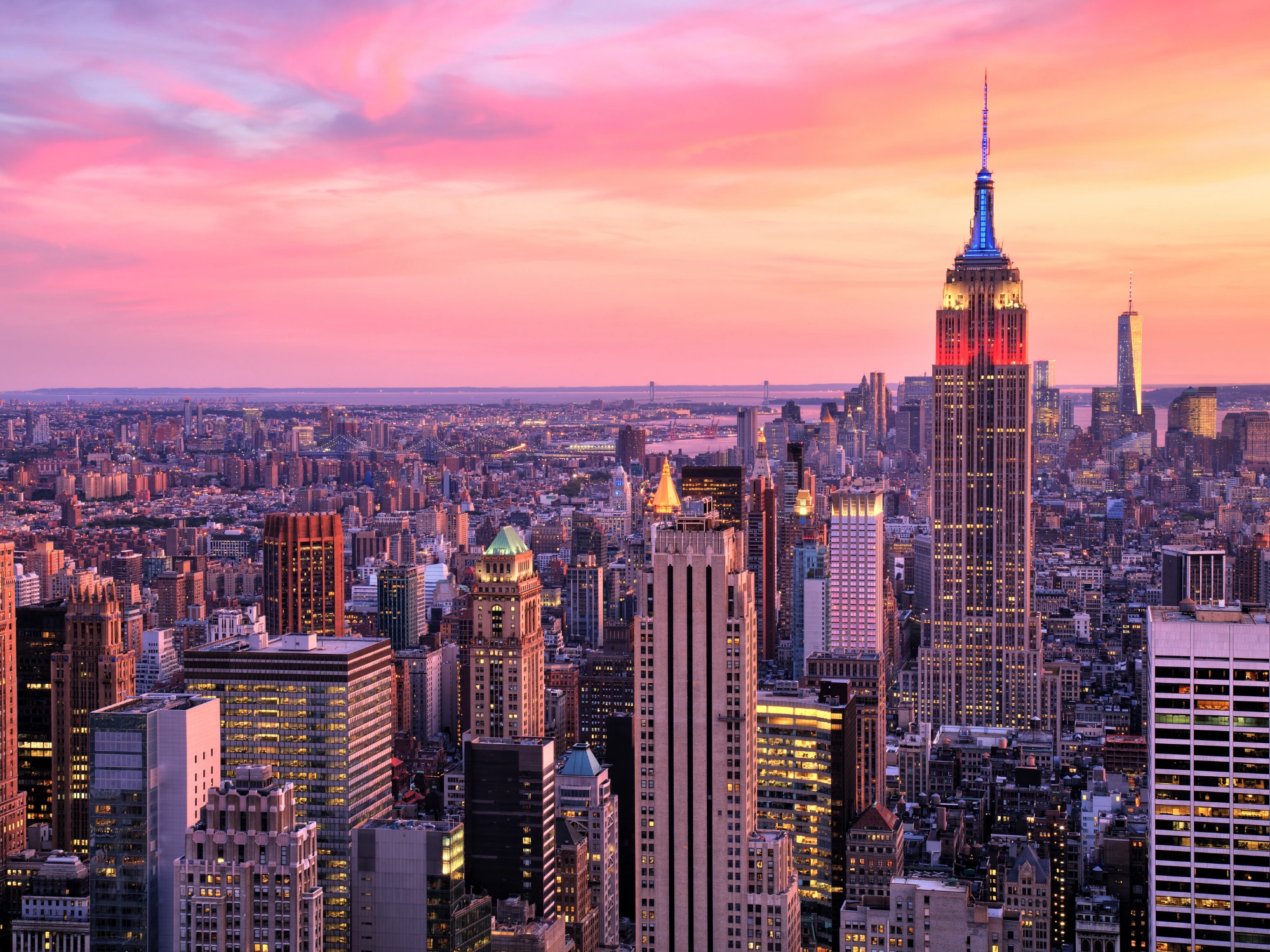 New York City skyline with Empire State Building
