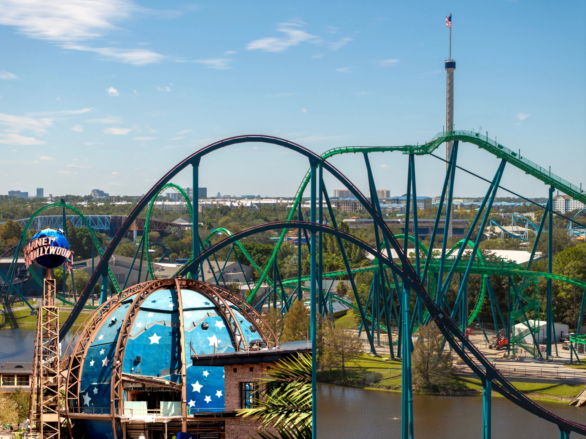 Family enjoying a theme park experience in Orlando