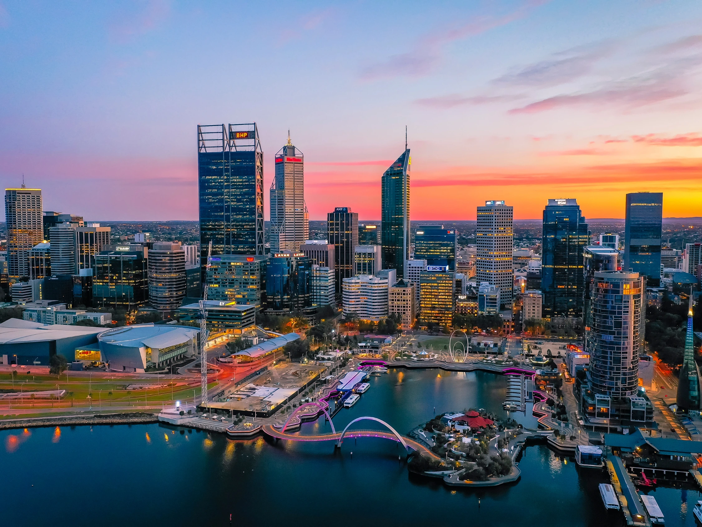 Perth skyline and Western Australia travel landscape