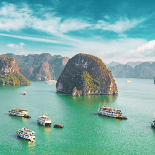 A relaxing scenic cruise through tropical Vietnamese waters with Find Holidays.