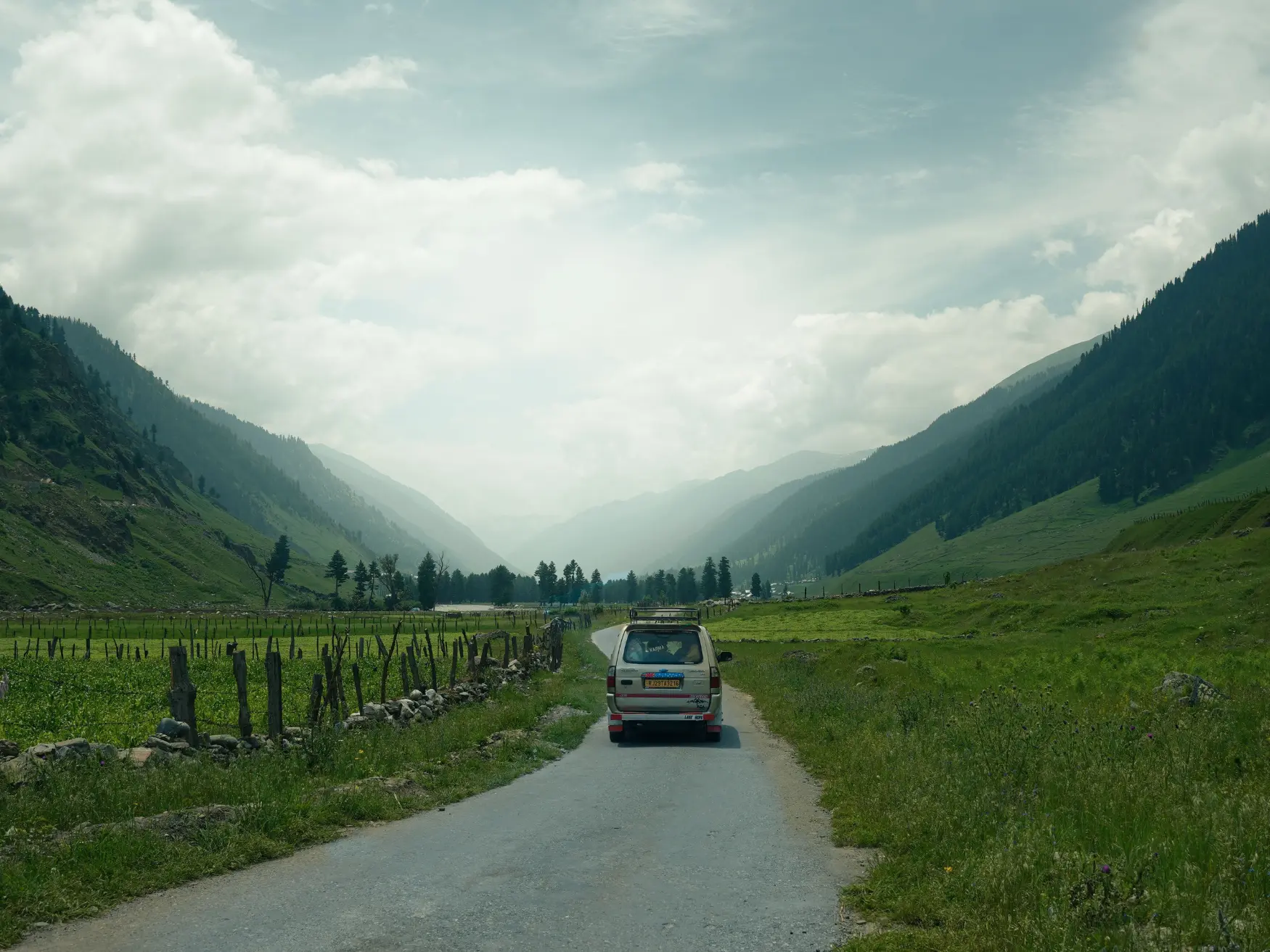 Scenic open road stretching through a wide landscape