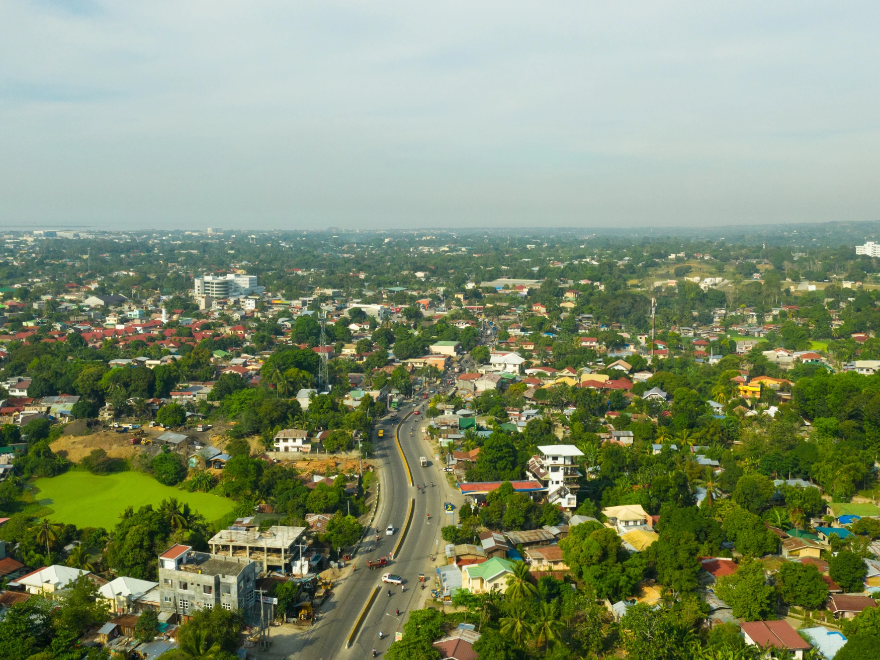 Green cityscape and surrounding nature in Davao, southern Philippines