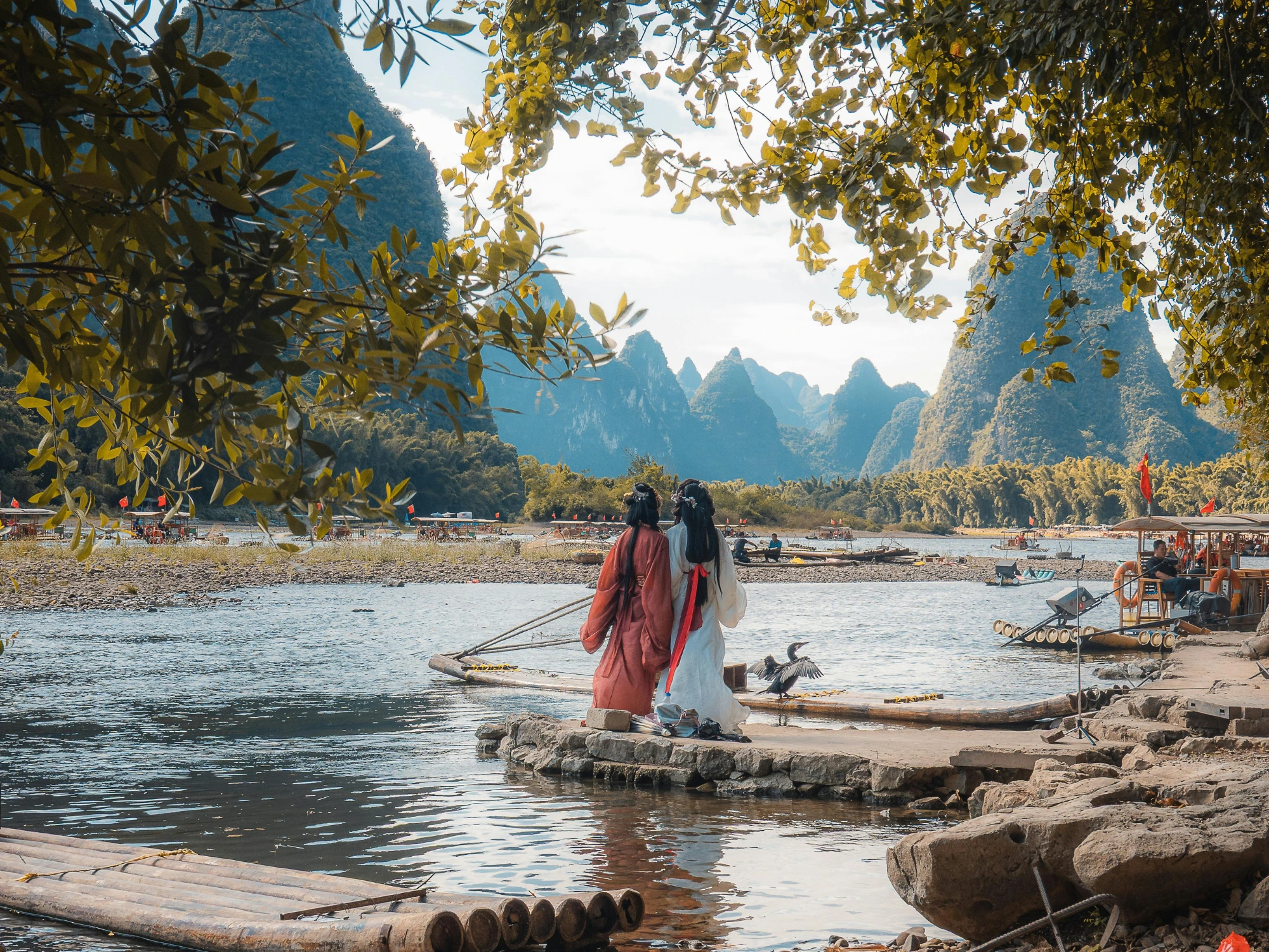 Li River karst mountains in Guilin and Yangshuo