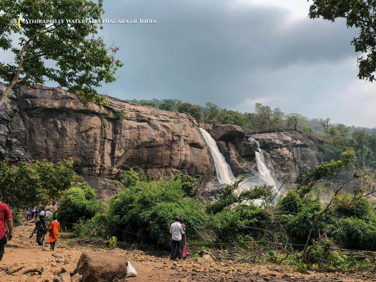 Powerful cascading Athirappilly Waterfalls known as the Niagara of India in Chalakudy Thrissur Kerala